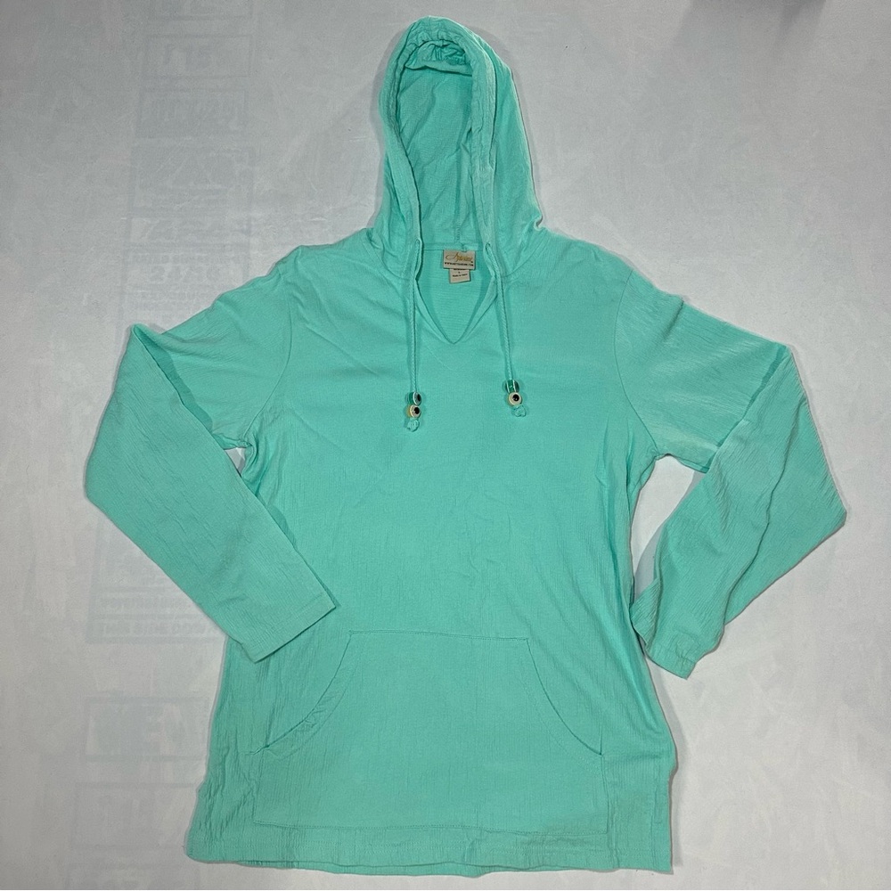 Mint Green Summer/Spring Hooded Pullover